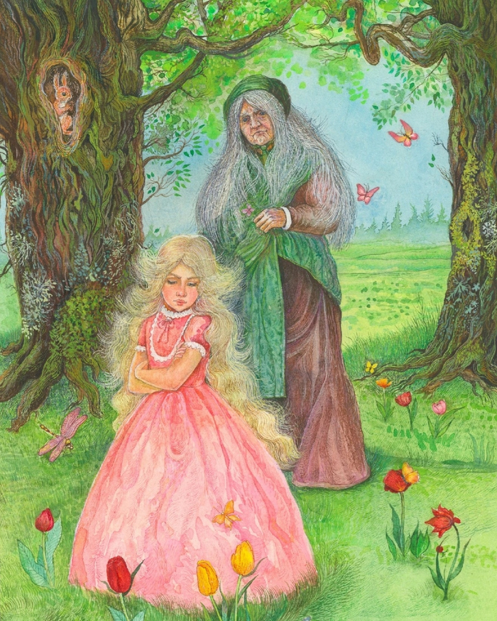 Иллюстрация к сказке В. П. Желиховской "Розанчик"