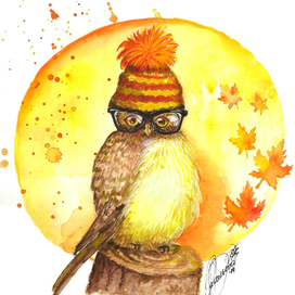 Сова хипстер