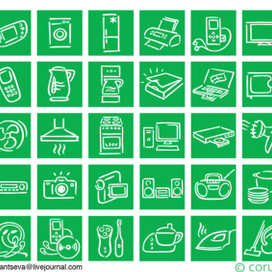 пиктограммы "техника" для гипермаркетов DOMO