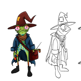 Дизайн бренд персонаж лягушка Фогги