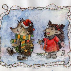 Ежики- на встречу новому году https://vk.com/ejici_hudojnici