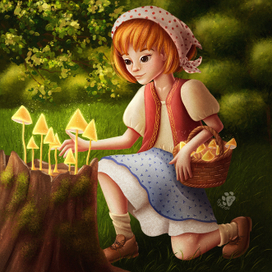 Девушка с корзиной