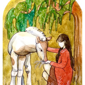 Девушка и лошадь