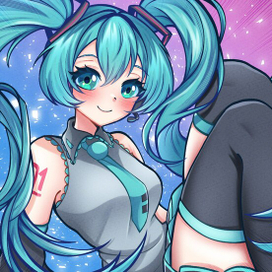 Арт японской виртуальной певицы