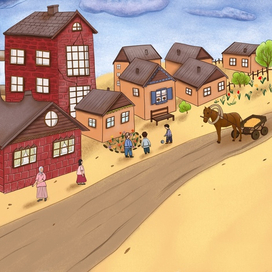 Иллюстрация к сказу Серебряное копытце 