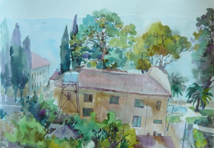 Вид на море. Гагры.