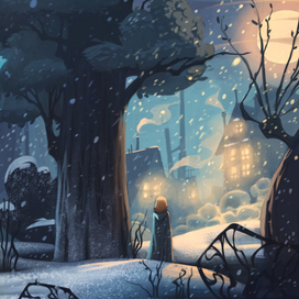 Зимний сказочный пейзаэ