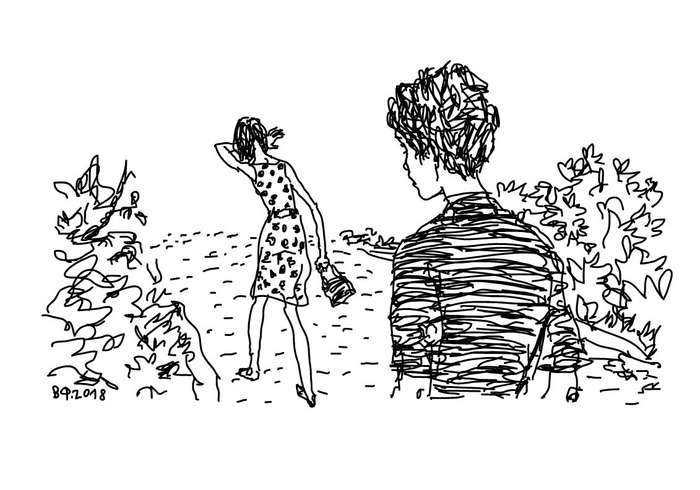 Ушла. Иллюстрация к неизвестному роману