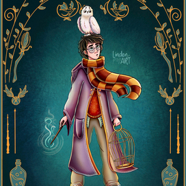 Фан-арт по "Гарри Поттеру", карточка "Гарри"