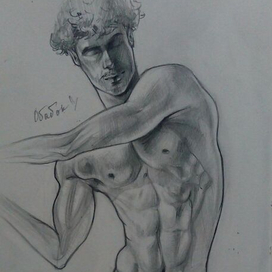 скетч тело человека