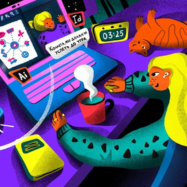 Иллюстрация для сайта Timelab