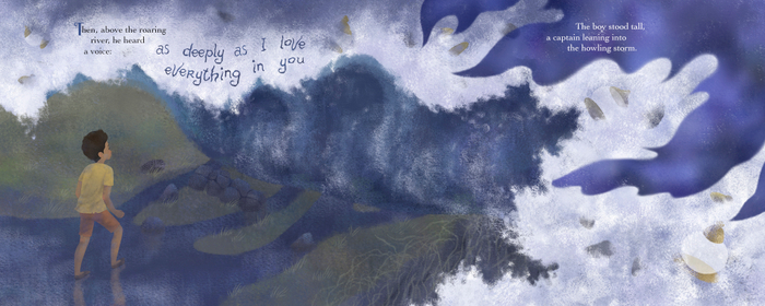 "Река", иллюстрация к детской книге