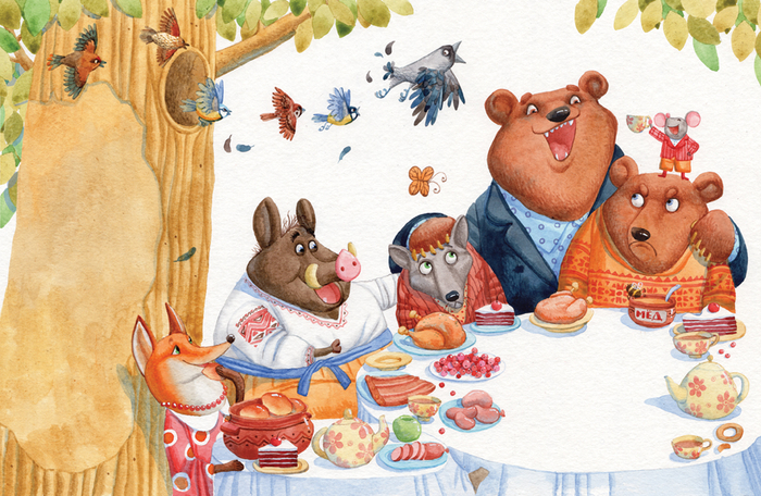 медведи на обеде