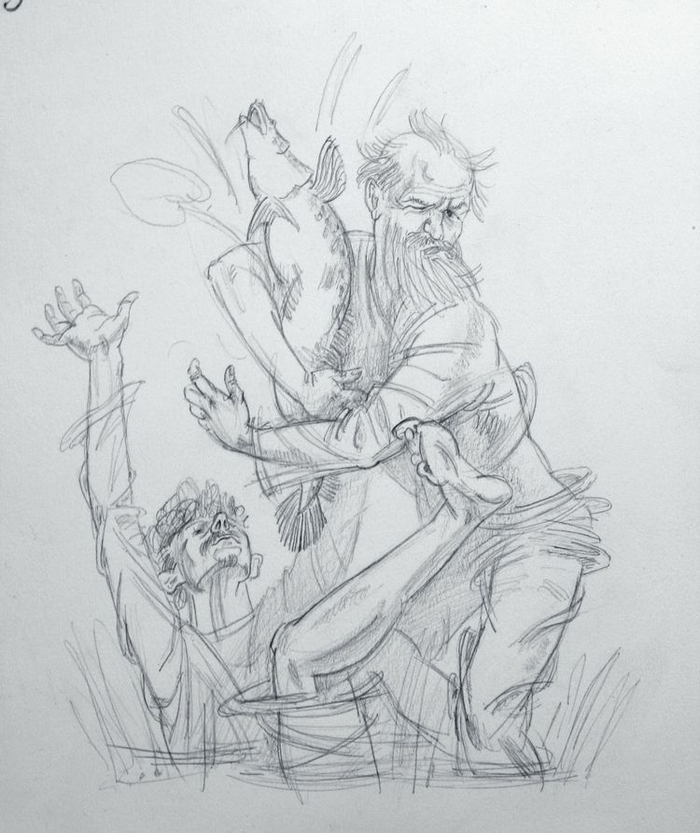 "Налим" А.П. Чехов; иллюстрация