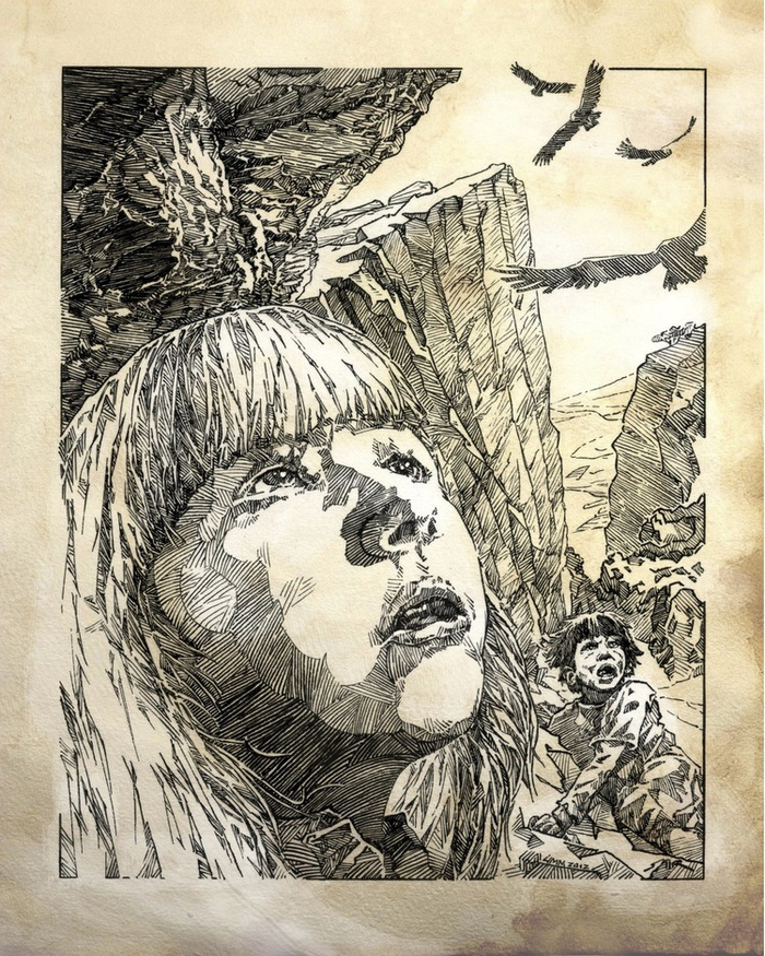 встреча на скалистой тропе