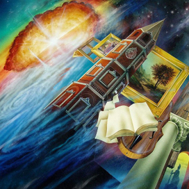 разбирая архив, обнаружил оригинал оформления пластинки Андрея Вознесенского (Прорабы Духа) 1985 год