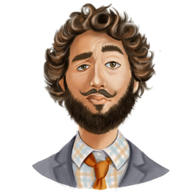 Кучерявый бородач