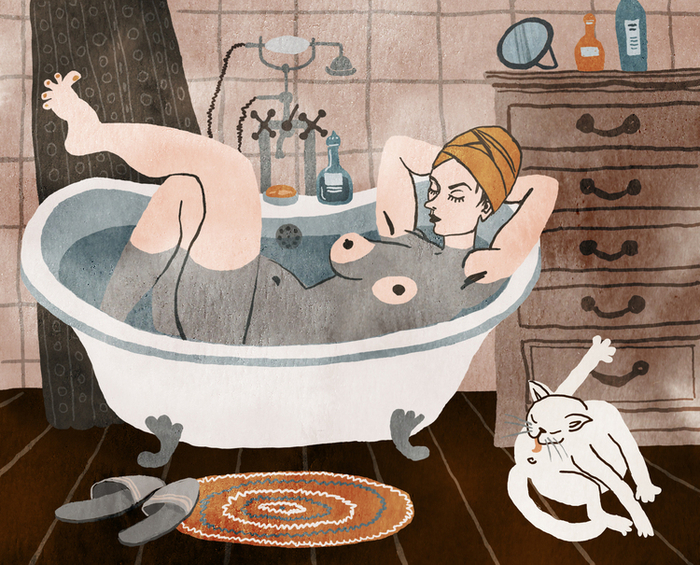 Водные процедуры. (Картинка из банного цикла)