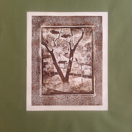 Эстамп "Скворечник"