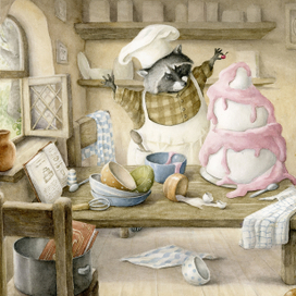 Енот и торт