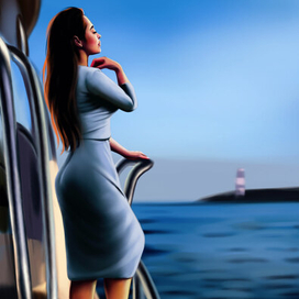 Девушка в параходе