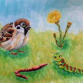 Будущий обед. Детская иллюстрация