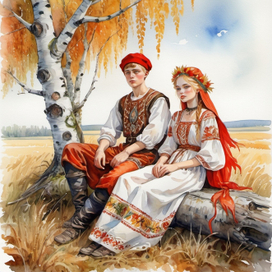 Славянский парень и девушка