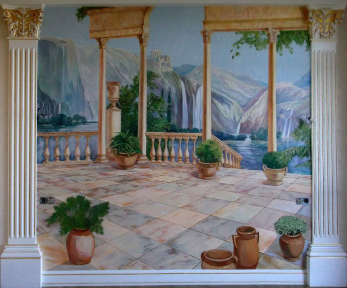 вид на водопады.