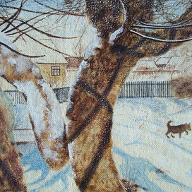 Глубокие тени морозного утра.