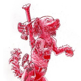 Пес с телефоном