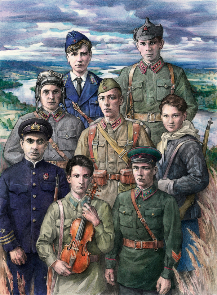 Обложка для подарочного набора серии книг "Прадедушкины медали"