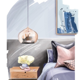 визуализация интерьера комнаты