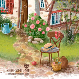 фрагмент картинки "Летний  домик" 