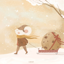 Мышонок и шоколадное печенье