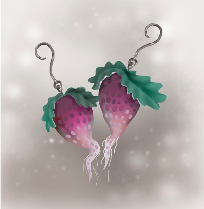 Сережки-редиски Полумны Лавгуд