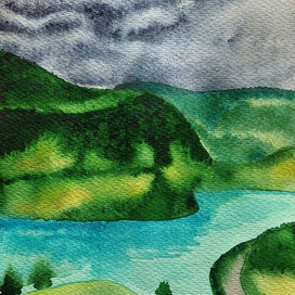 Домики в горах.