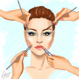 Яркий макияж