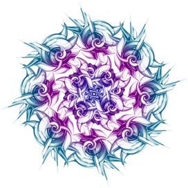 Круглый узор сo спиралями и улитками