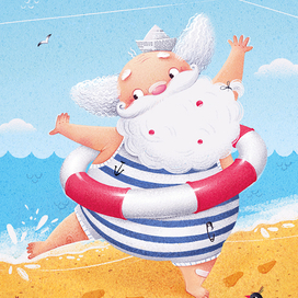 Санта на отдыхе. С Наступающим Новым Годом!