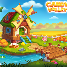 Промо-арт для игры "Candy Valley"