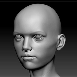 скульптинг женской головы))