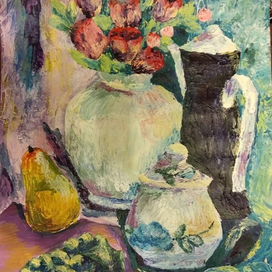 Натюрморт ваза с цветами