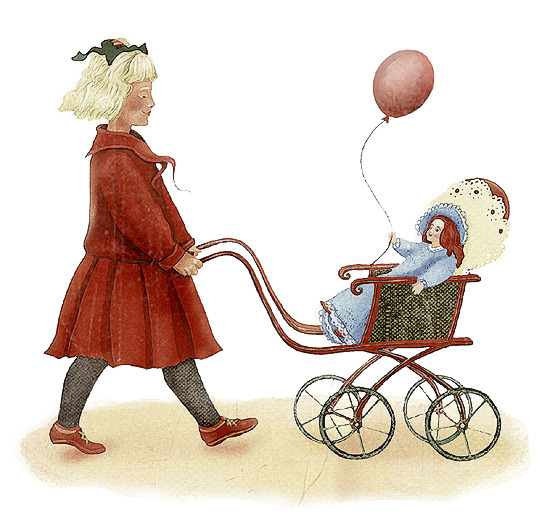 Иллюстрация на титул: Девочка и кукла