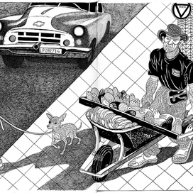 Продавец фруктов в Гаване