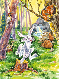 "Лесные истории". Сказка "Ленивый зайчишка"