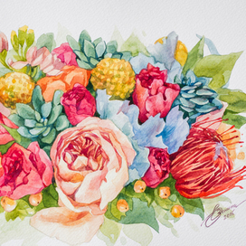 яркий букет