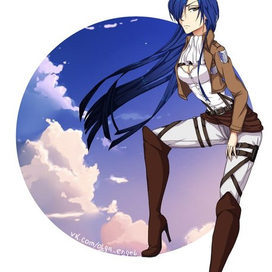 Кроссовер персонажа с Атакой Титанов (Леви Капрал)