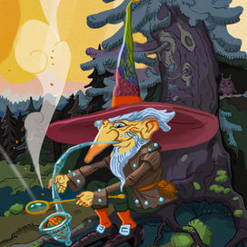 Иллюстрация к сказке В. Гауфа "Холодное сердце"