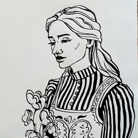 Зарисовка тушью