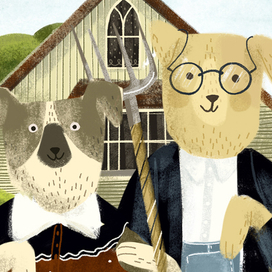 Одна из иллюстраций, которые я рисовала на заказ для открыток.